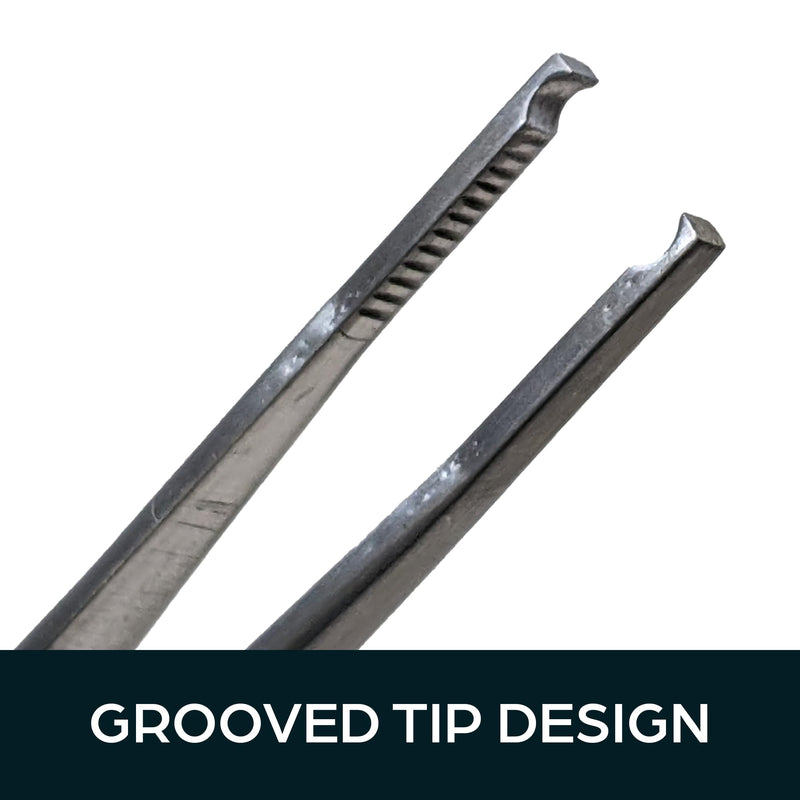 Lock Pinning Tweezers - Grooved Tip for Easy Pin Loading and Cylinder Rebuilding - Ideal for Rekeying Kits, Locksmith Services and DIY Projects.