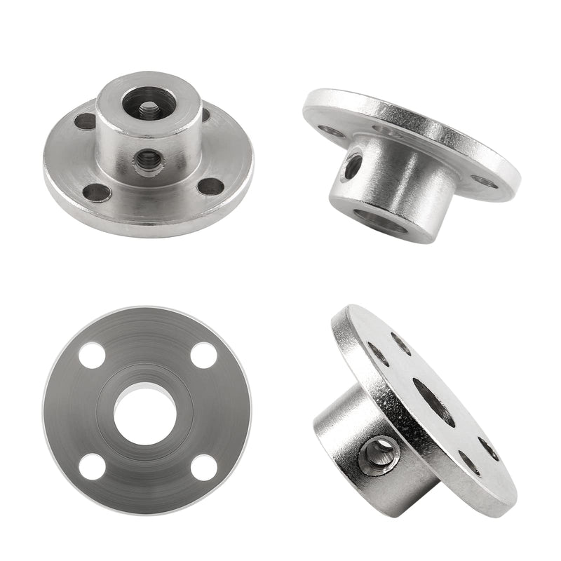4 PCS 8mm Flange Shaft Coupling, Rigid Flange Coupling Motors Guide Shaft Support Coupler, High Hardness Coupling Connector Flanged Shaft Mount for DIY RC Model Motors 4PC