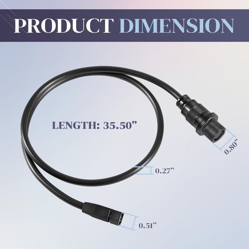 1852088 MKR-MI-1 Adapter Cable fit for Humminbird Helix 15 12 10 9 8 Fish Finders, Replace for Helix Built-in MEGA Down Imaging Adapter Cable, 30-Inch