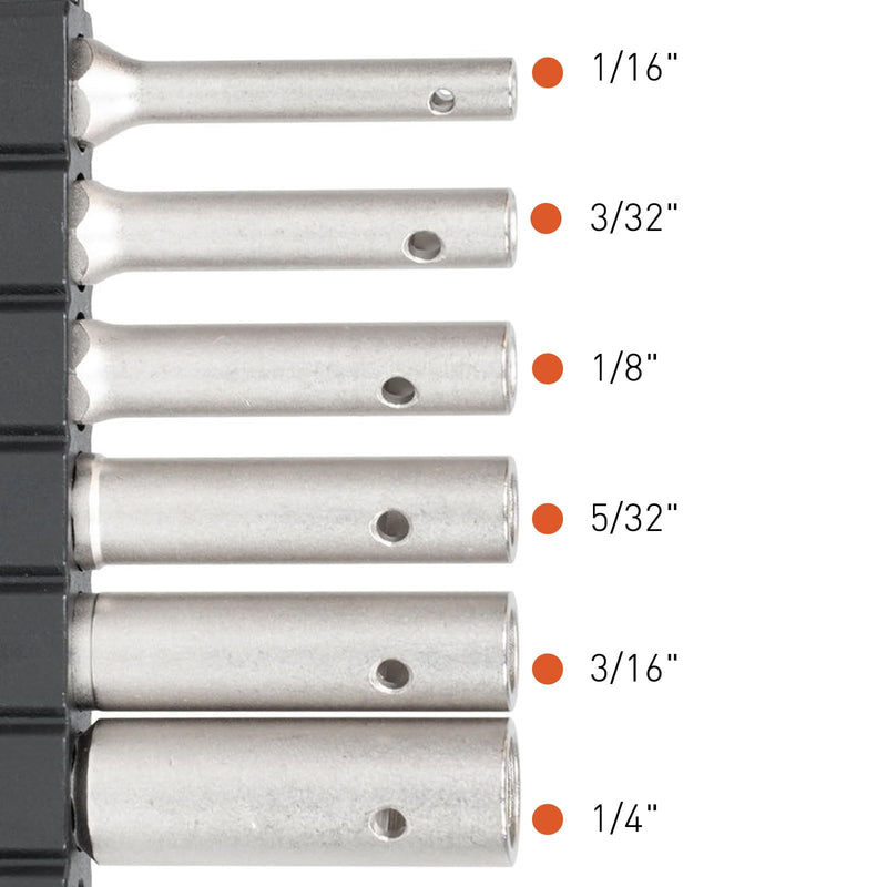 Fix It Sticks Roll Pin Starter Punch Set - FISRPSS6P| Durable Versatile Gunsmithing Solid 6 Punches with Pilot Point | Sizes - 1/16", 3/32", 1/8", 5/32", 3/16", & 1/4"