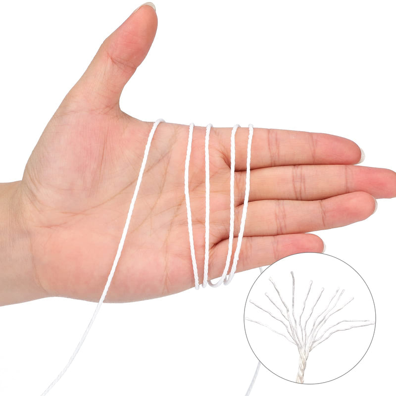 G2PLUS White String,2MM White Cotton String,656Feet Cotton Bakers Twine String for DIY Art&Crafts,Gift Wrapping,Gardening,Macrame,Meat and Roasting(200M/218Yard,12Ply White Twine String) Pure White 2MM 656ft