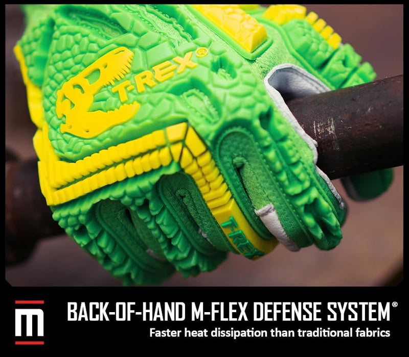 MAGID T-REX Windstorm Series ANSI A6 Goatskin Palm Impact Gloves, 1 Pair, 9/Large, TRX743 9/L
