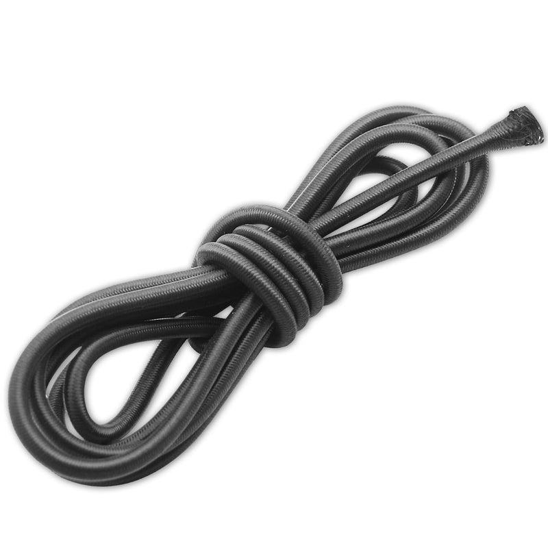 1/4 Inch Elastic Bungee Cord Shock Marine Grade Black 30FT Bungee Kayak Stretch String Rope for DIY Projects- UV and Weather Resistant Elastic Cord, Long-Lasting Stretch Round Elastic String 1/4" x 30'