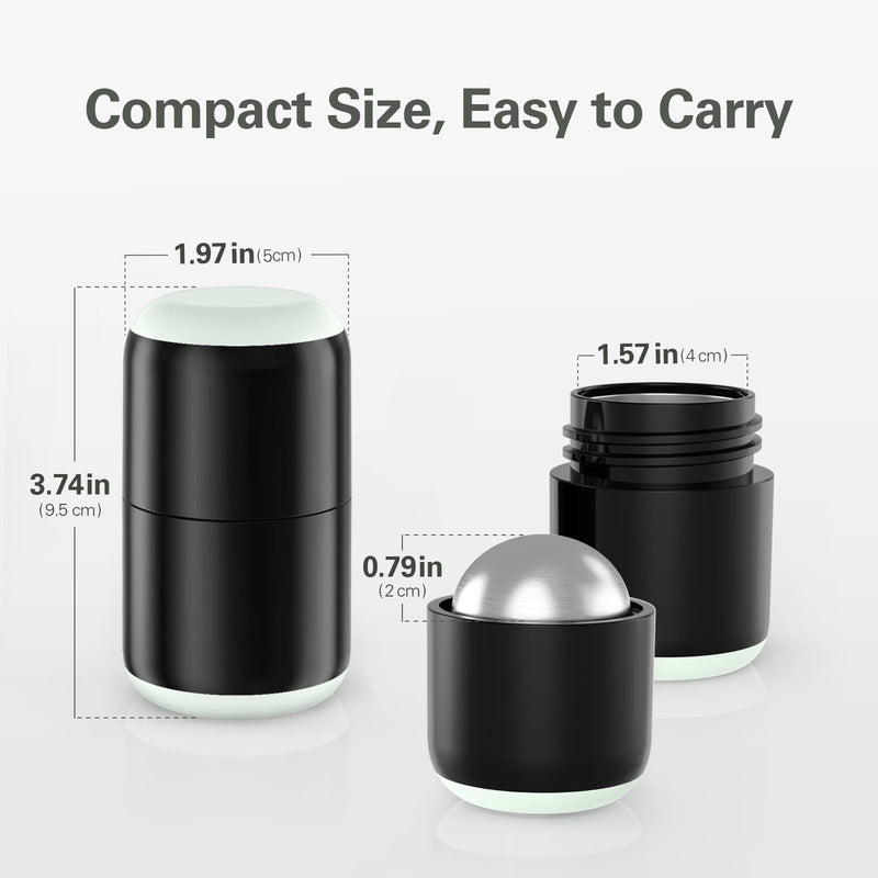 DEPAD Pill Crusher Stainless Steel, Pill Crusher Fine Powder, Pill Crushers for Elderly and Pets, Pill Grinder Fine Powder with Brush, Twist-to-Grind Black