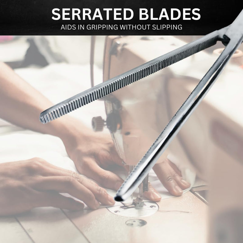 ADROIT 15" Straight Extra Long Hemostat Forceps | Stainless Steel Design | Extra Long with Small Teeth On Jaws | Locking Mechanism Built in | Great for Sewing, Fishing, Jewelry Making, Multi-Use 15"