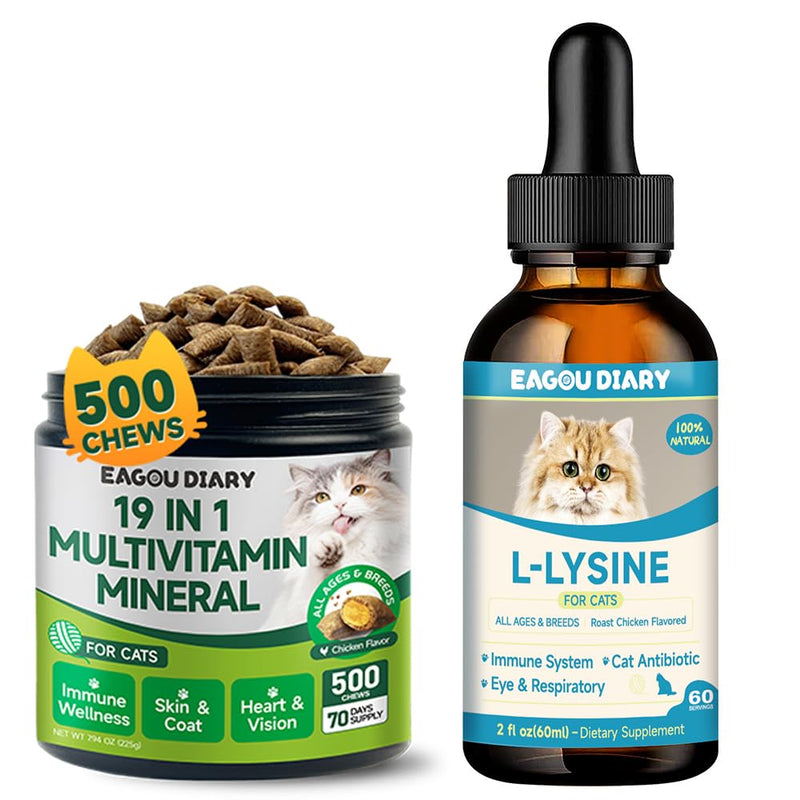 Taurine for Cat Vitamins Treat + Lysine for Cats