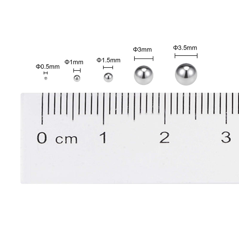 uxcell 3mm Bearing Balls 304 Stainless Steel G100 Precision Balls 500pcs