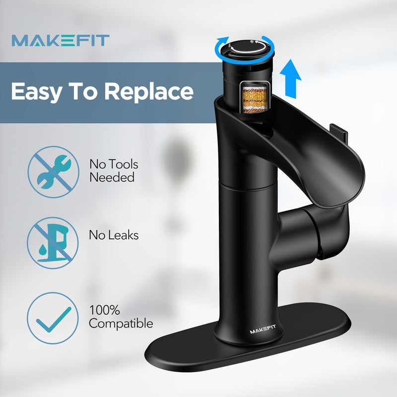 MakeFit Bathroom Faucet Filter Replacement Cartridge for Filtered Kitchen Bathroom Faucet - FB4801 (1-PACK) 1