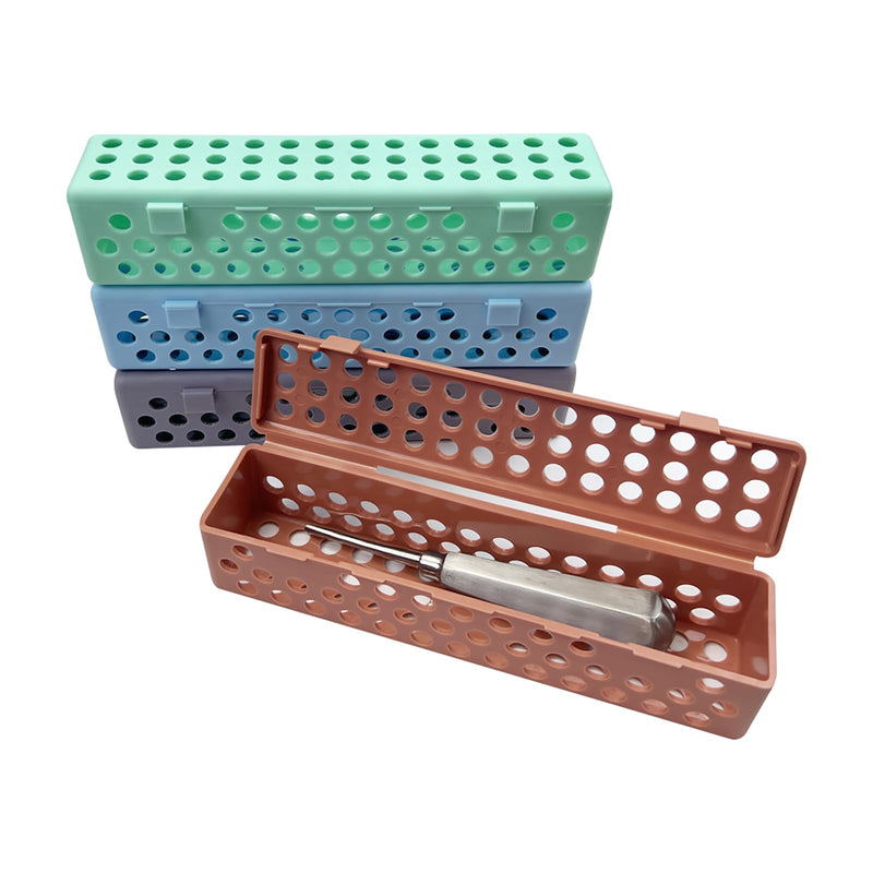 Dental Instrument Sterilizat Case, YOUYA DENTAL Plastic Autoclavale Cassette Case Medical Surgical Instrument Dental Forceps Spatulas Disinfection Container Tray Autoclavable Cassette Case -Green Green