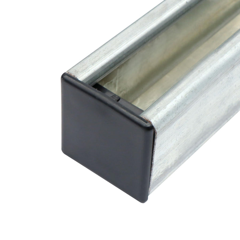 Xadnitu 12 Pieces 1-5/8" Plastic Strut Channel End Caps, Black PVC Metal Channel Protective Cover, Rectangle Plug End Cap to Protect Unistrut Channel, Profile