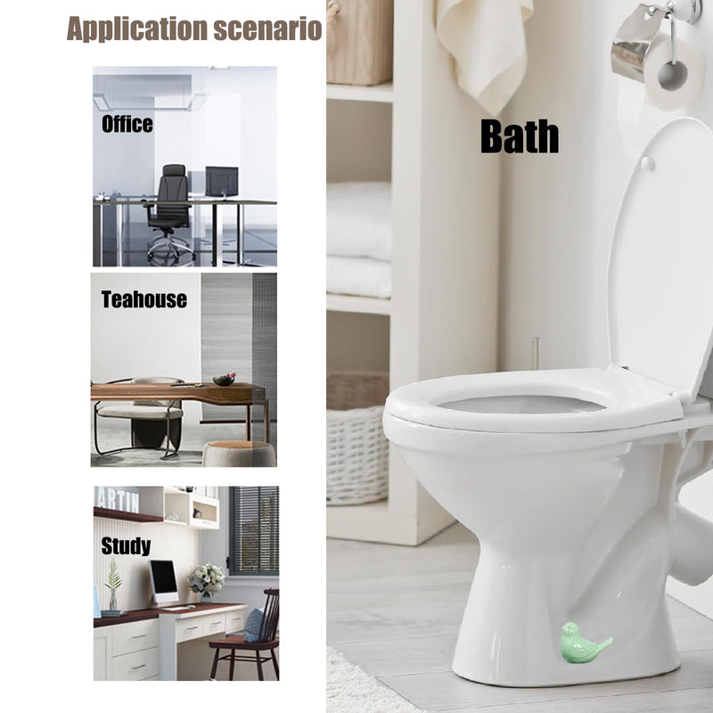 2 Pcs Ceramic Bird Toilet Floor Bolt Caps,Cute Bird Toilet Screw Caps Decorative,Toilet Bolt Figurine,Toilet Bowl Cap Covers,Decorative Bathroom Toilet Bolt Easy Installation (Bird-White) Bird-White