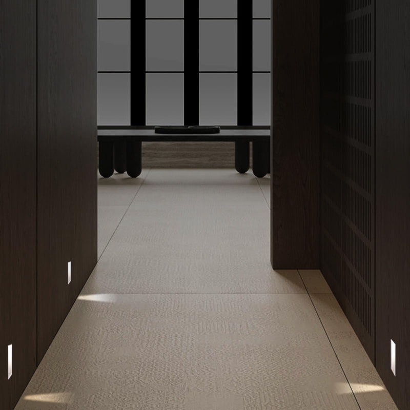 SCON LED Recessed Trimless Step Light,White Indoor Skirting Wall Light,Rectangle Invisible Stair Light,for Hallway/Bedroom/Dining Room/Stairway/2W/3000K/NODIM White 2W-3000K