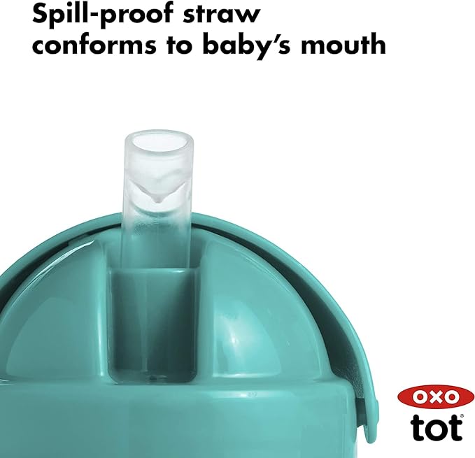 OXO Tot Straw Cup with Grow Handle teal - NewNest Australia