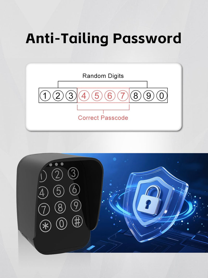 X X-HOUSE Touch Panel Wireless Keypad for X X-HOUSE & JUJIANG Automatic Swing Sliding Gate Opener, Wall Mounted Waterproof Keyless Entry Keypad, Digital Code Keypad Security Control