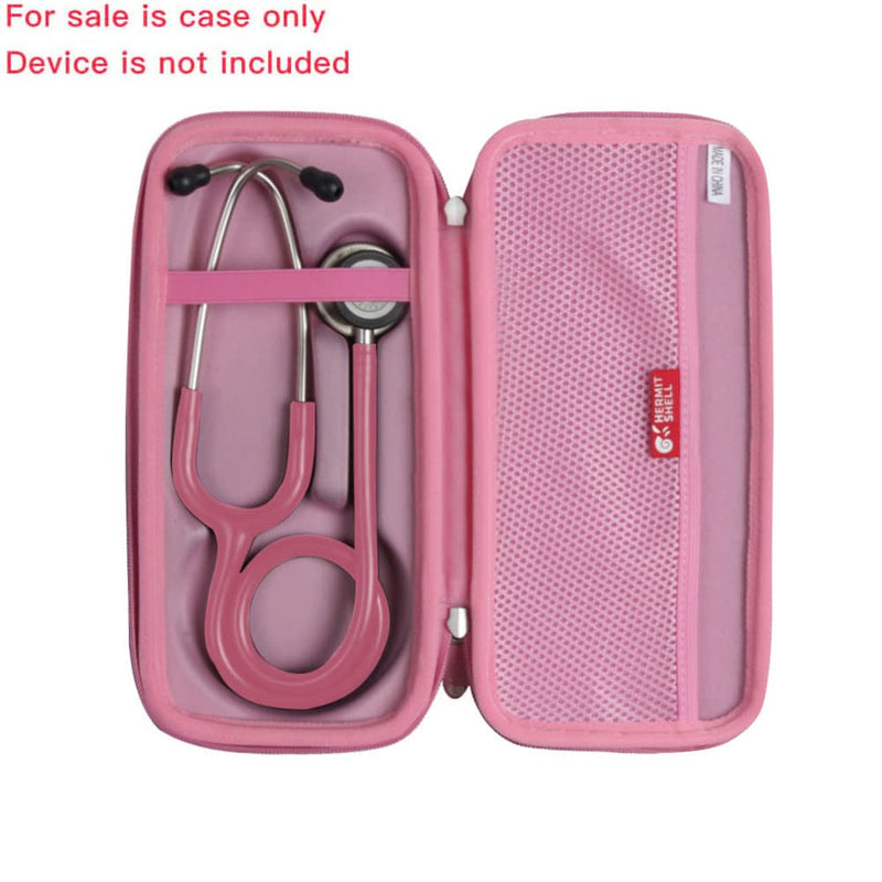Hermitshell Travel Case for 3M Littmann Classic III / 3M Littmann Lightweight II / 3M Littmann Cardiology IV Monitoring Stethoscope (Pink) Pink
