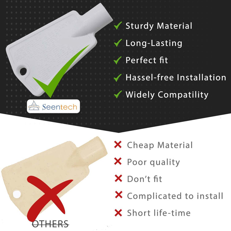 297147700 Door Key by Seentech - Compatible with Frigidaire Kenmore Elec-trolux Freezer Refrigerator – Replaces: AP4301346 PS1991481 216702900, 06599905, 08037402, 1259502 (Pack 2) Pack 2