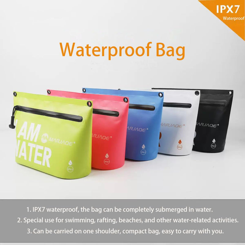 IPX7 Waterproof Dry Bag 2.5L Floating PVC Dry Sack with Waterproof Zipper Shoulder Strap for Kayaking Swimming Beach Travel Boating Camping Hiking Canoeing Paddleboarding Water Sports (white) white