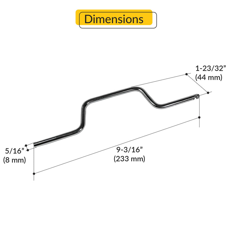 Brixwell Spiral Tube Window Balance Tensioning Tool for Adjusting Spiral Window Balance, 9-3/16" Length, 1-23/32" Width, 5/16" Thickness, Steel Finish, Window Balance Tool Applications