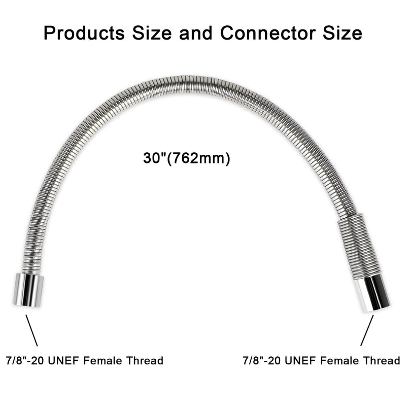 TBER Pre rinse Faucet Sprayer Hose Replacement Kit for Commercial Kitchen Sink Faucet, 30 Inch Flexible Stainless Steel Commercial Dish Spray Hose Parts