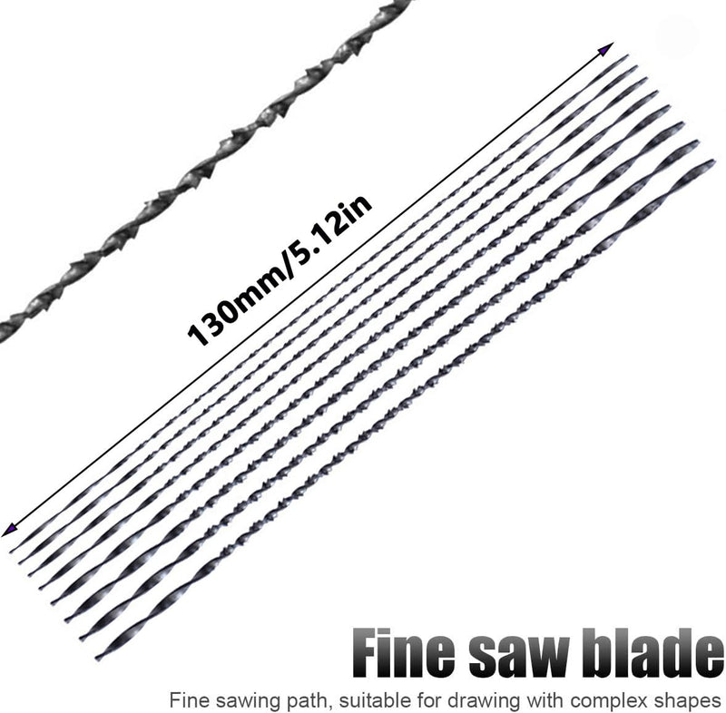 8 Piece Jewelry Saw Blades Kit,High Carbon Steel Spiral Teeth Blades for Wood, Metal, Plastic Cutting,Precision Curved Cuts for Jewelry Making,Woodworking,Crafts(Saw Blades Long 5.12") 8Pcs