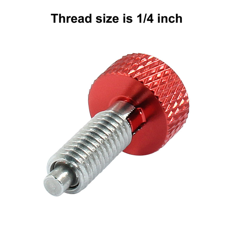 2 Pack Hand Retractable Spring Plunger M6 Type Quick Release Pins Rolling Toolbox Knurled Handle Stainless Steel Spring Pin(Red) Red