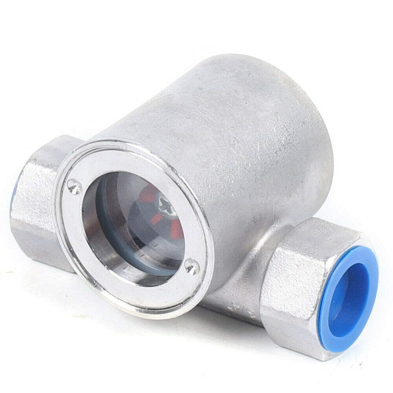 3/4" NPT Stainless Steel 304 Sight Water Flow Indicator with Impeller 362Psi 2.5MPa 3/4" NPT