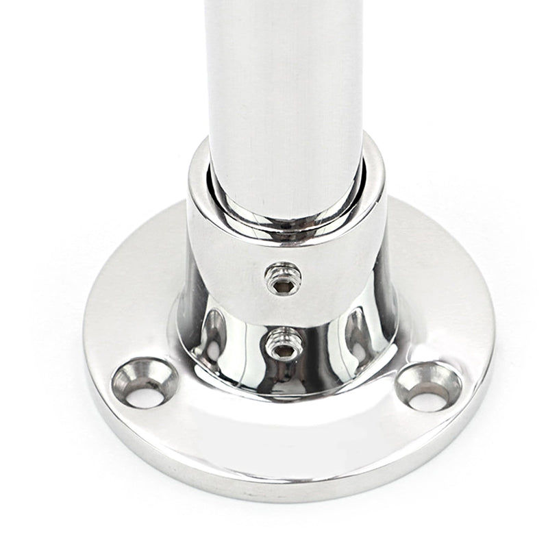 Stainless Steel Boat Rail Fittings 60/90 Degree Boat Railing Hardware Marine Grade Handrail Base for 7/8 or 1 inch O.D. Tube/Pipe with L Shape Hex Key and Screws round 90° for 7/8" Pipe