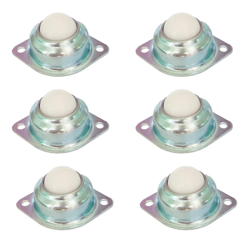 1" Nylon Ball Bearing Casters with Roller Ball Transfer Units - Ball Transfer Bearing Casters & Conveyor Rollers for Smooth Movement - Durable Nylon Roller Ball Casters for Industrial Use (Set of 6)
