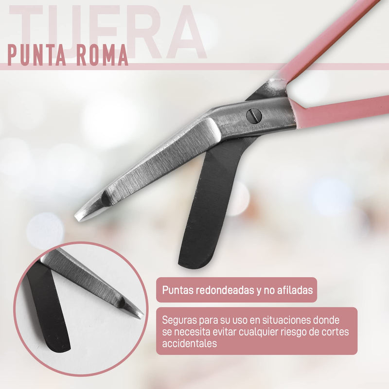 Nursing Scissors - Medical scissors- Blunt Tip Scissors - Stainless Steel - Design - Distinctive Keyring (Pink) Pink