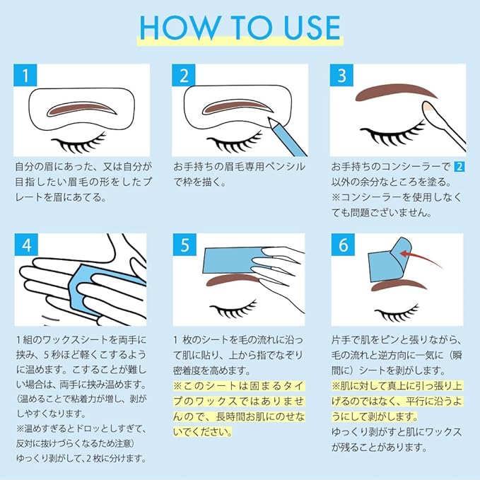 BABY WAX Eyebrow Hair Removal Sheets 80 Sheets 40 Pairs (20 Sets) Wax Removal Eyebrow Wax Hair Removal Tape Brazilian Wax Hair Removal Facial Hair Removal - NewNest Australia