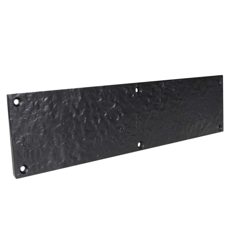 SKANDH Iron Black Powder Coated 11.5" X 3" Inch Push Plate For Door Pack of 1
