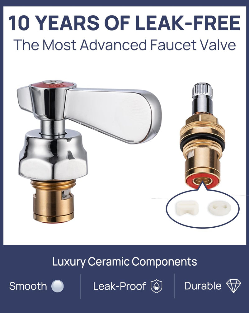 Lead-Free Brass Faucet Cartridge Valve Stems & Handles Assembly Kit, Hot and cold