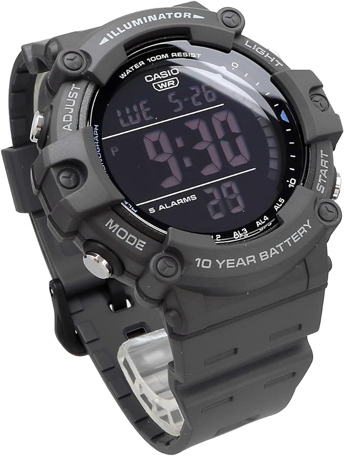 Casio Standard Digital Wristwatch, AE-1500W Series, Men's Cheap Casio Chippukashi, Dark Gray AE-1500WH-8BV, Waterproof - NewNest Australia