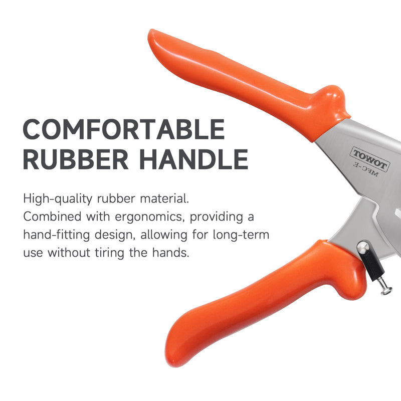 TOWOT Sharp Multi Angle Miter Shear Cutter, Adjustable at 45 To 135 Degree With Safety Lock Hand Tools for Cutting Plastic, PVC and Molding Trim Miter shears