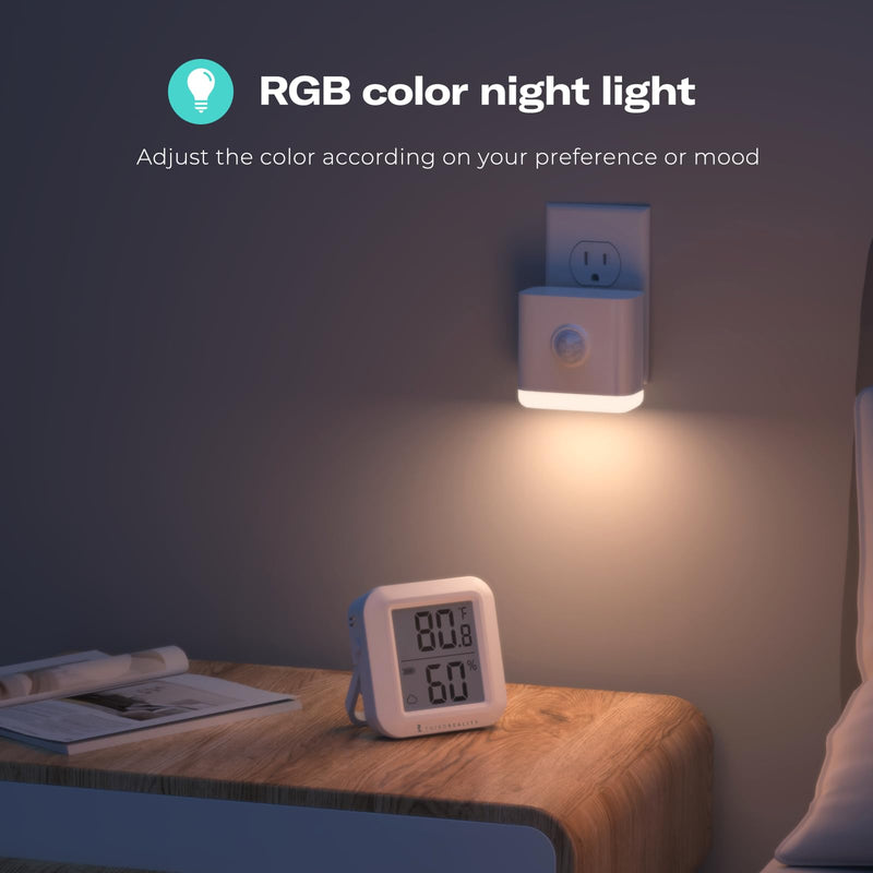THIRDREALITY Multi-Function Night Light, Zigbee Repeater, 3-in-1 Combines a Motion Sensor, a Illumination Sensor and RGB Color Night Light, 1-100% Adjustable Brightness, Zigbee hub Required 1 Pack