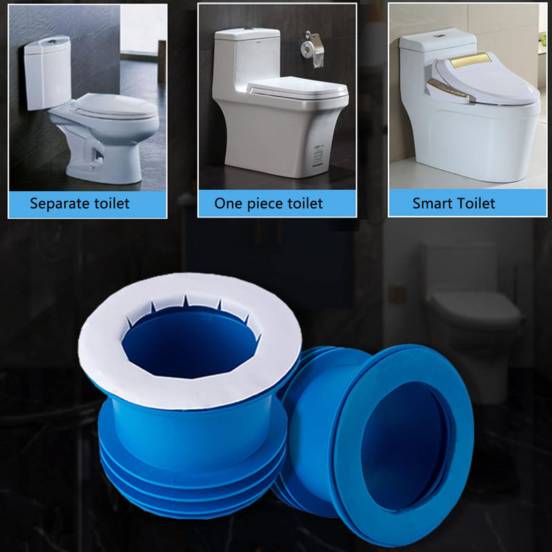 Toilet Wax Ring, Wax Ring For Toilet, Toilet Sealing Ring Multifunctional Rubber Toilet Gasket Ring(Blue) Blue