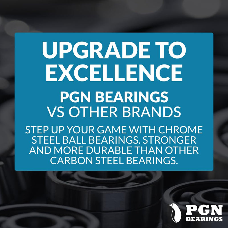 PGN (10 Pack) 6200-2RS Bearing - Lubricated Chrome Steel Sealed Ball Bearing - 10x30x9mm Bearings with Rubber Seal & High RPM Support 10