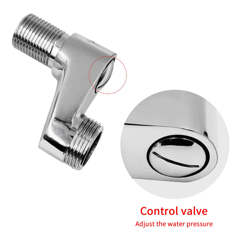 1 Pair of Faucet Adjustable Swing Arms Solid Brass Wall Mount Claw Foot Bathtub Shower 3-3/8 Inch Adapter with Hardware