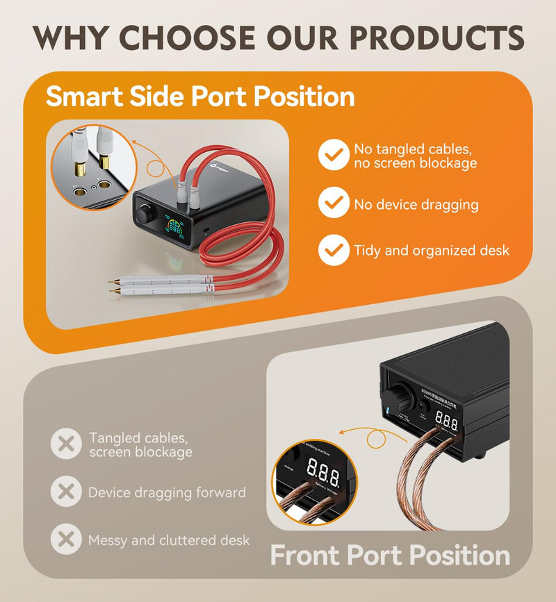 11000W Battery Spot Welder, Awgem 0.1-0.3mm Portable Spot Welder with Rotary Knob 100 Gears, Auto Modes, Dual-Pulse, for Lithium Battery Repair and Welding SK1P1