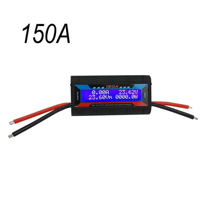 150A RC Watt Meter, High Precision Power Analyzer, DC 0-60V Volt Amp Watt Checker Tester, with Digital LCD Screen- for Voltage(V) Current(A) Power(W) Charge(Ah) and Energy(Wh) Measurement 150A