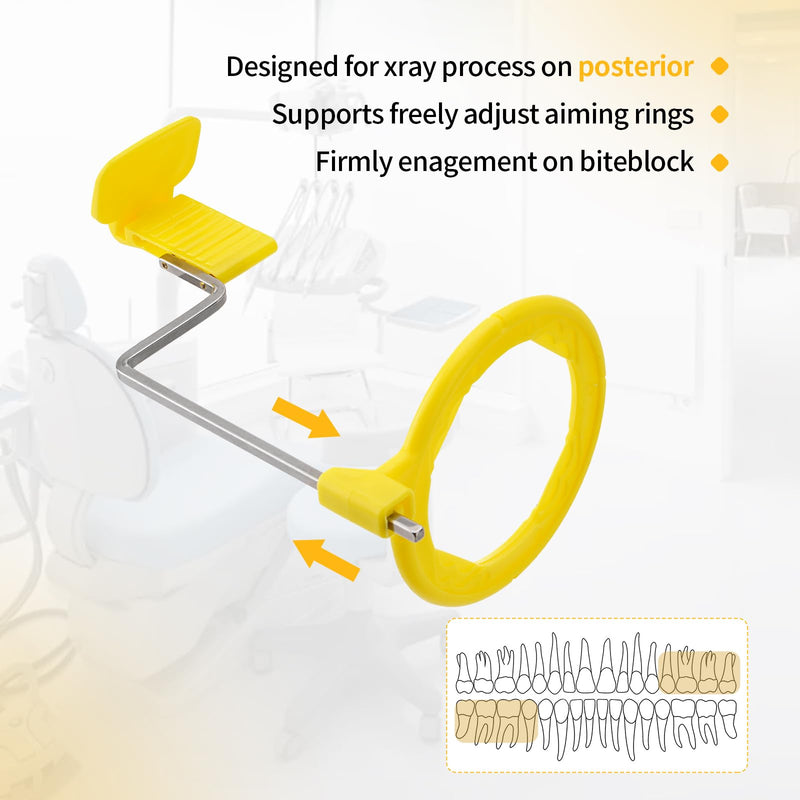 PER4MANCE Dental Posterior Indicator Arms (Pack of 5): Dental X-Ray Sensor Holder BAI Style Yellow Color-Coded, Autoclavable
