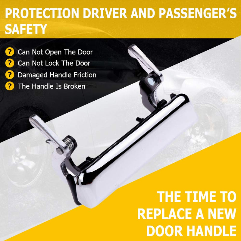 OCPTY Chrome Tailgate Door Handle Exterior Replacement fit 1988-1997 F Super Duty Outside Door Handle
