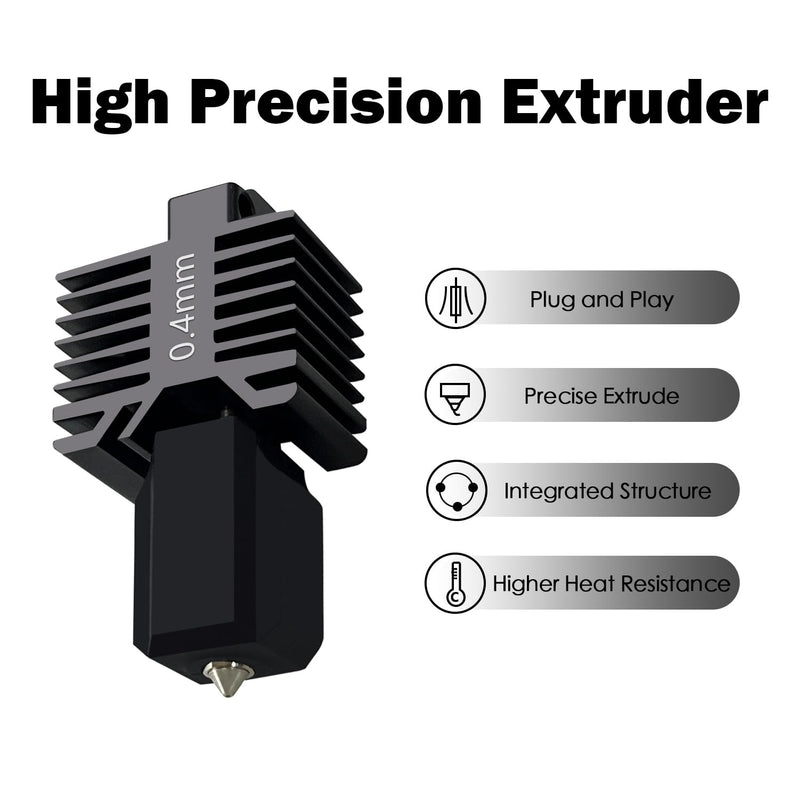 HzdaDeve Upgraded 2PK 0.4MM X1C/X1/X1E Hotend Hot End Full Assembly Print Head Hardened Steel Nozzle Extruder Ceramic Heater Cartridge Rod Thermistor Kit Replacement for Bambu Lab X1 Combo Series 0.4MM X1C Hotend
