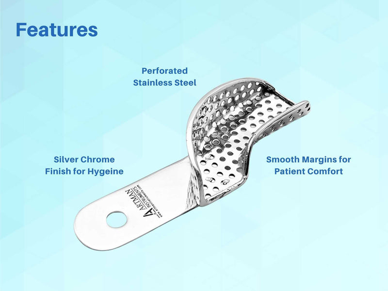 Partial Dental Impression Trays Set of 5 ARTMAN Brand