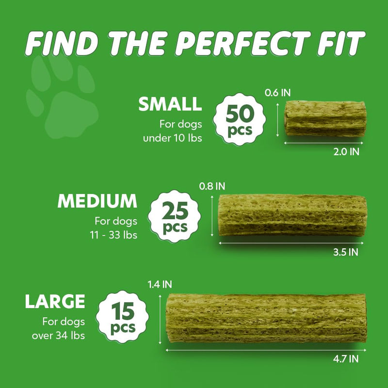 SuperPaw Dental Chews for Dogs - Seaweed Flavor, Immune Support - Healthy Dog Dental Treats for Teeth and Gum Cleaning, Natural Chew Toy Alternative, Dog Chews - Small, 50 Treats Seaweed - Immunity Support 50 Count (Pack of 1)