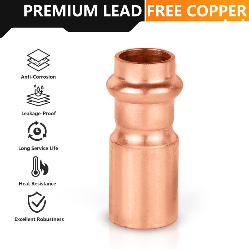 10PC HeSun 3/4" FTG x 1/2" Copper Press Bushing Reducer(PRESS031-10) 10 3/4" FTG x 1/2" Press