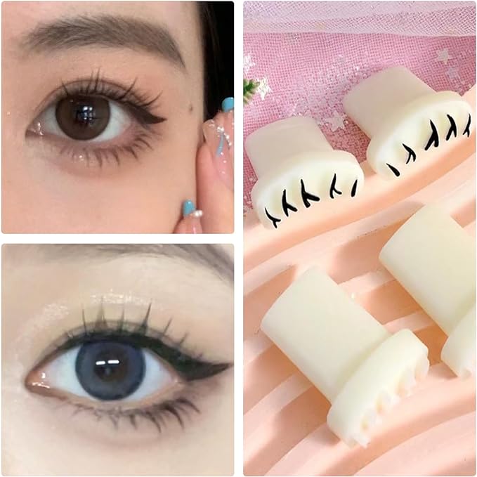 Coolooda Lower Eyelash Stamp, 3D Sensation, False Eyelashes, Lower Eyelash Makeup, Easy Application of Eyelash Makeup, One Second, Long Lasting Makeup That Won't Crumble Your Makeup Door, DIY Eye - NewNest Australia