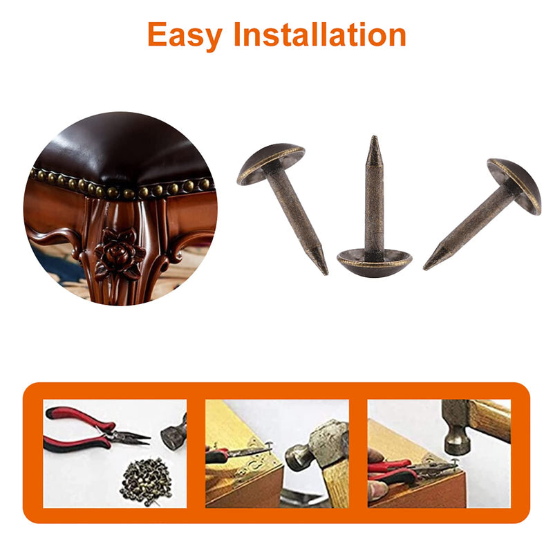 KIMISS Iron Staples for Furniture 100PCS Thicken Nails Fasteners 6x12mm Perfect for Wood Doors and Drum Assembly Heavy Duty Design 6*12MM