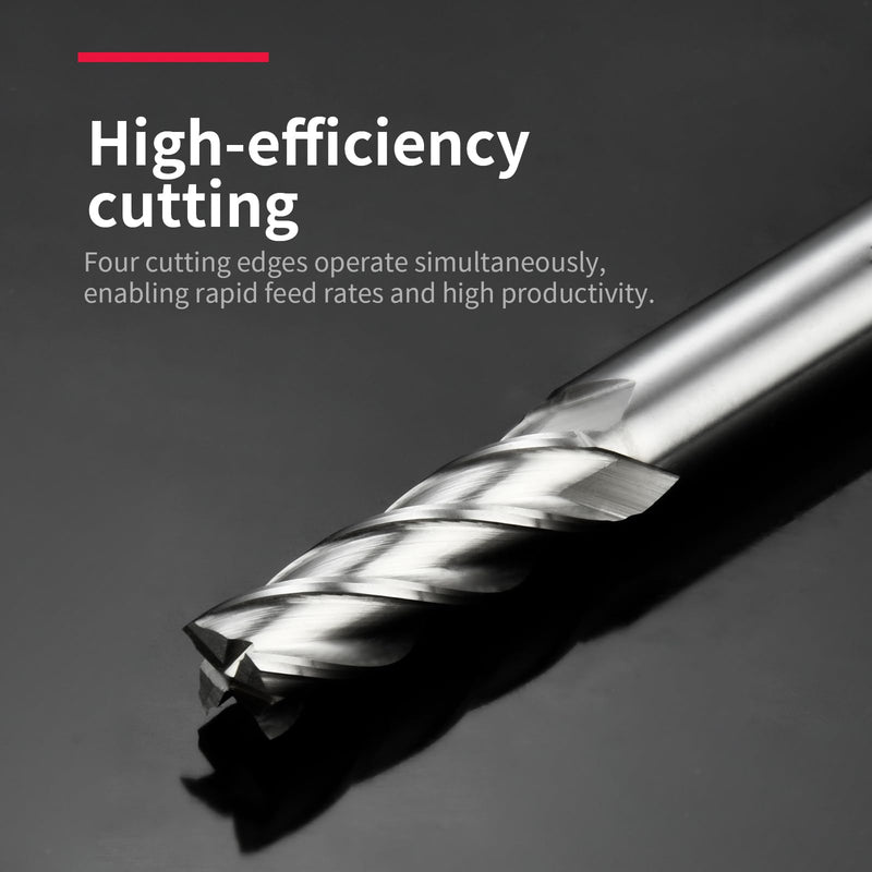 19mm 1pcs, 4 Flute HSS Straight Shank End Mill Cutter,Center Cutting, Slot & Keyway Milling DRINYOUNG (4-Flute, 19mm) 4-Flute