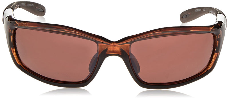 Crossfire 21126 Infinity Premium Safety Glasses, HD Brown Polarized Lens - Crystal Brown Frame, Regular Polarized Brown Lens Standard